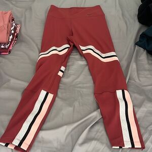 Nike retro leggings with metallic stripes sz S